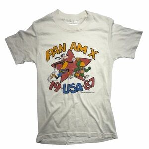 Vintage 1987 Pan American Games Disney Shirt Boys Extra Small Goofy and Amigo
